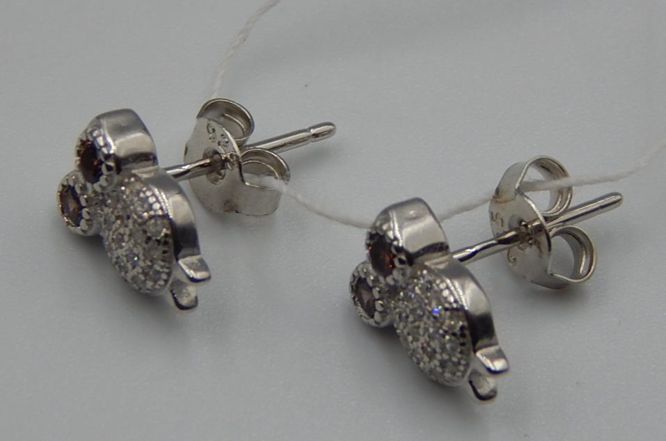 Срібні сережки з цирконієм (31061126) 2
