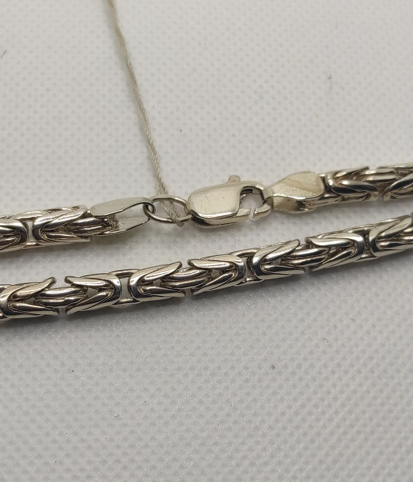 Серебряная цепь с плетением лисий хвост (29907337)  0