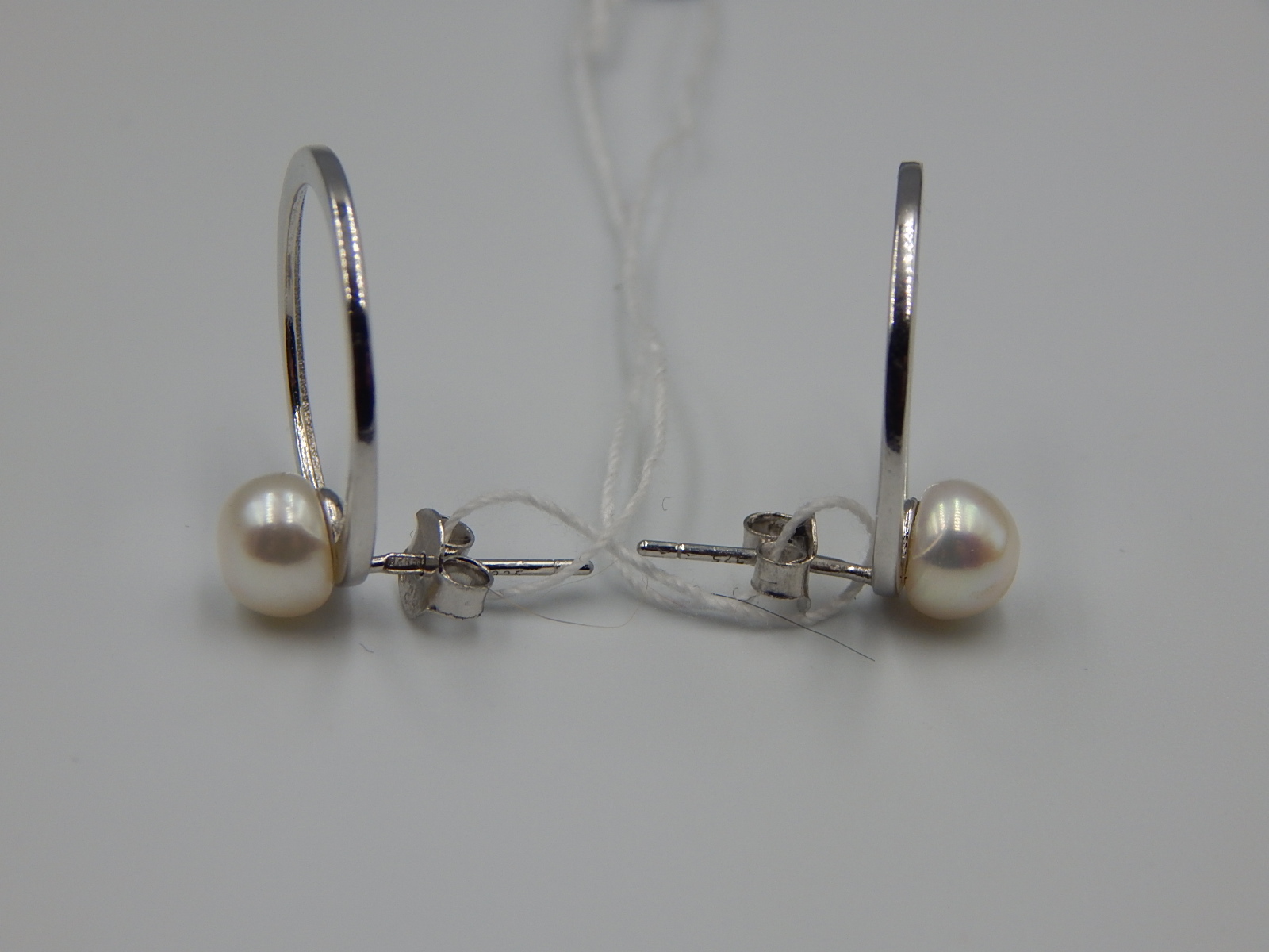 Срібні сережки з перлами (33017150) 5