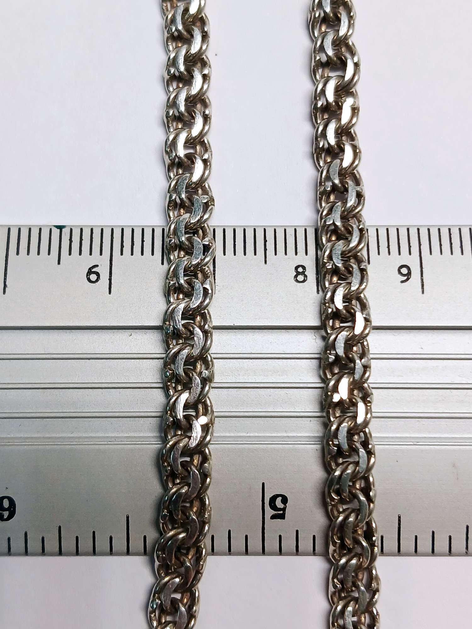 Серебряная цепь с плетением Бисмарк (32796047) 2