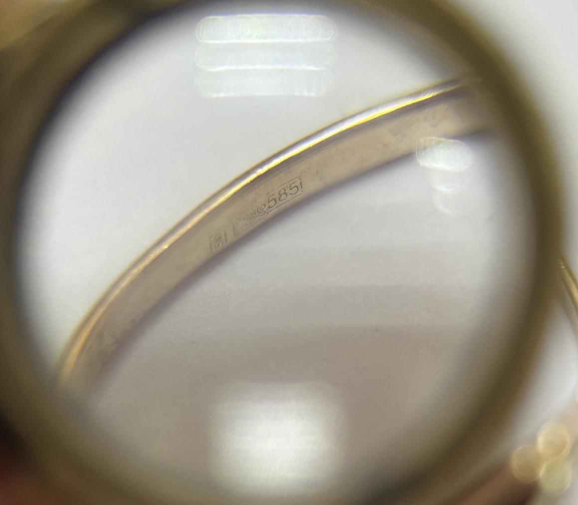 Кольцо из красного и белого золота с цирконием (33805229) 4