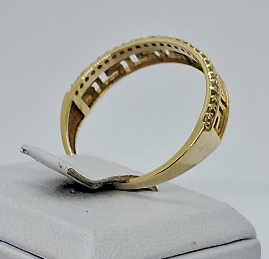 Кольцо из желтого золота с цирконием (33743066) 2