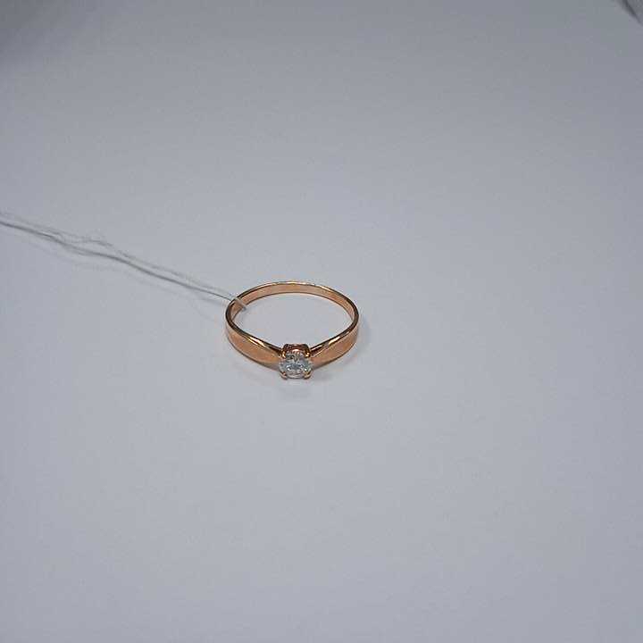 Кольцо из красного золота с бриллиантом (-ми) (27416651)  5