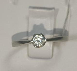 Серебряное кольцо с цирконием (28129016) 2