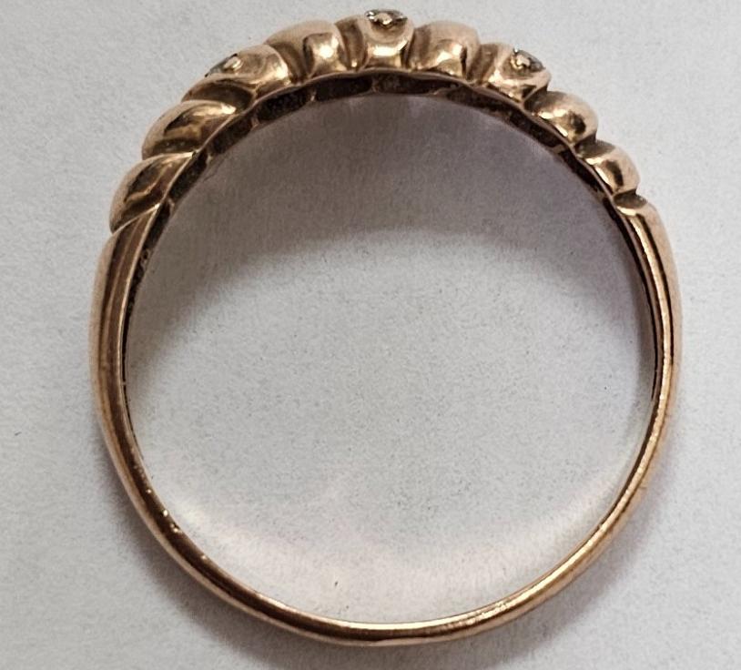 Кольцо из красного золота с цирконием (33761650) 2