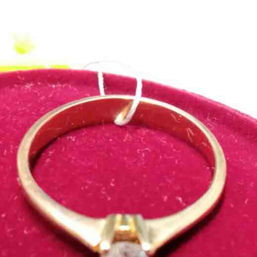 Кольцо из красного золота с бриллиантом (-ми) (27418275) 5