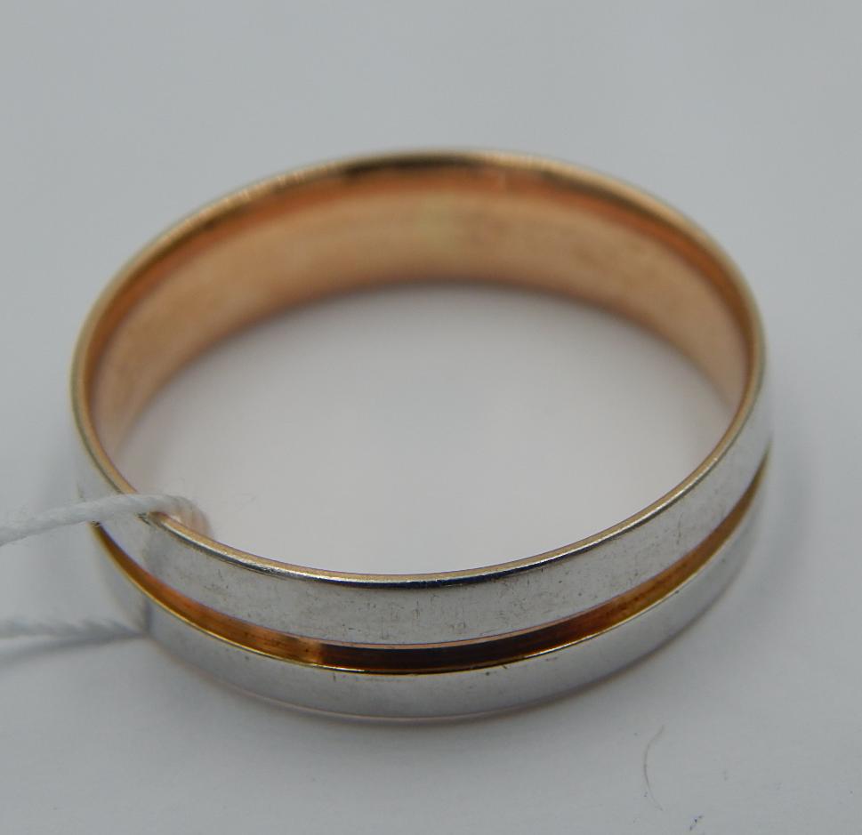 Обручальное кольцо из красного и белого золота (29361569)  3