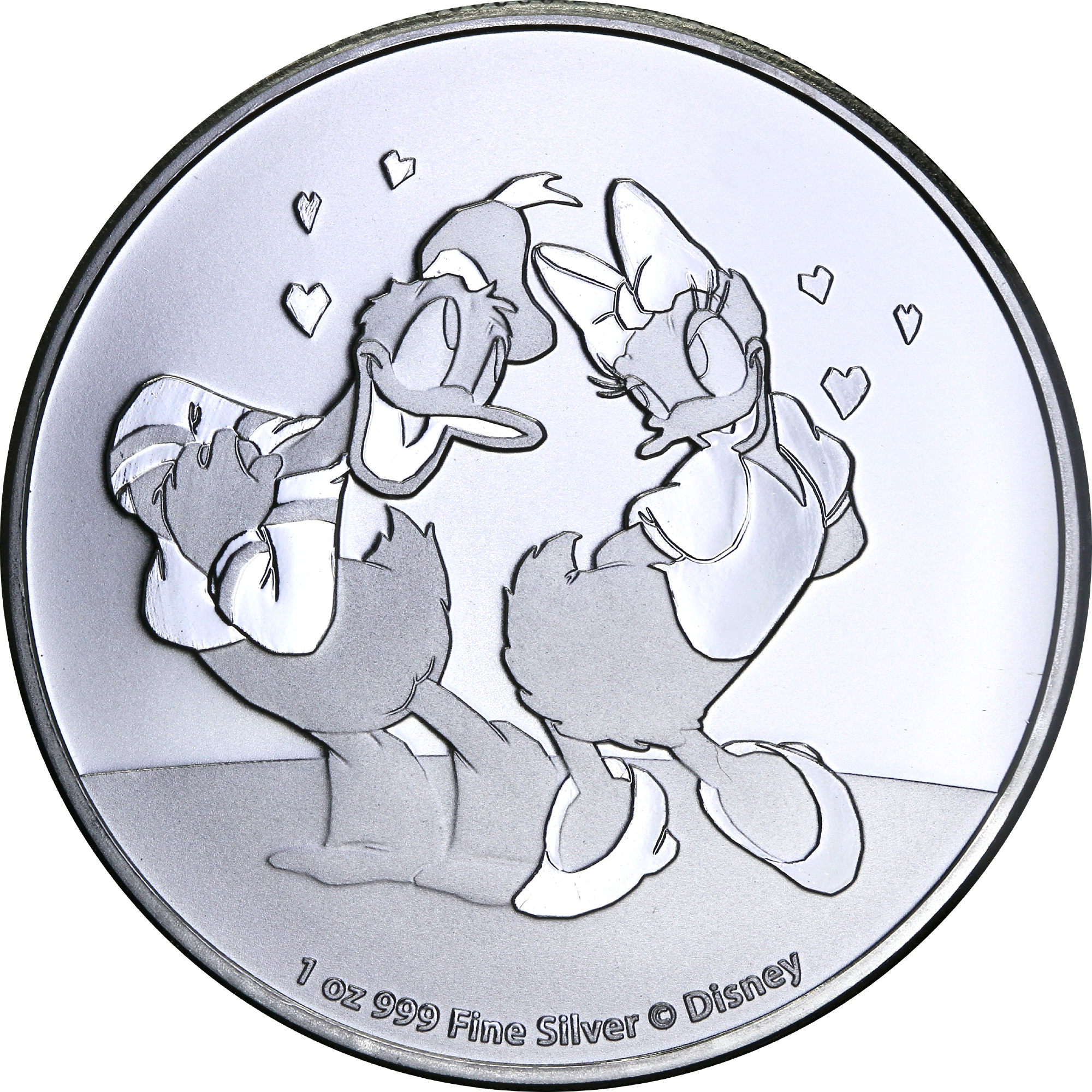 Серебряная монета 1oz Дональд и Дейзи Дак 2 доллара 2021 Ниуэ (29127860) 0