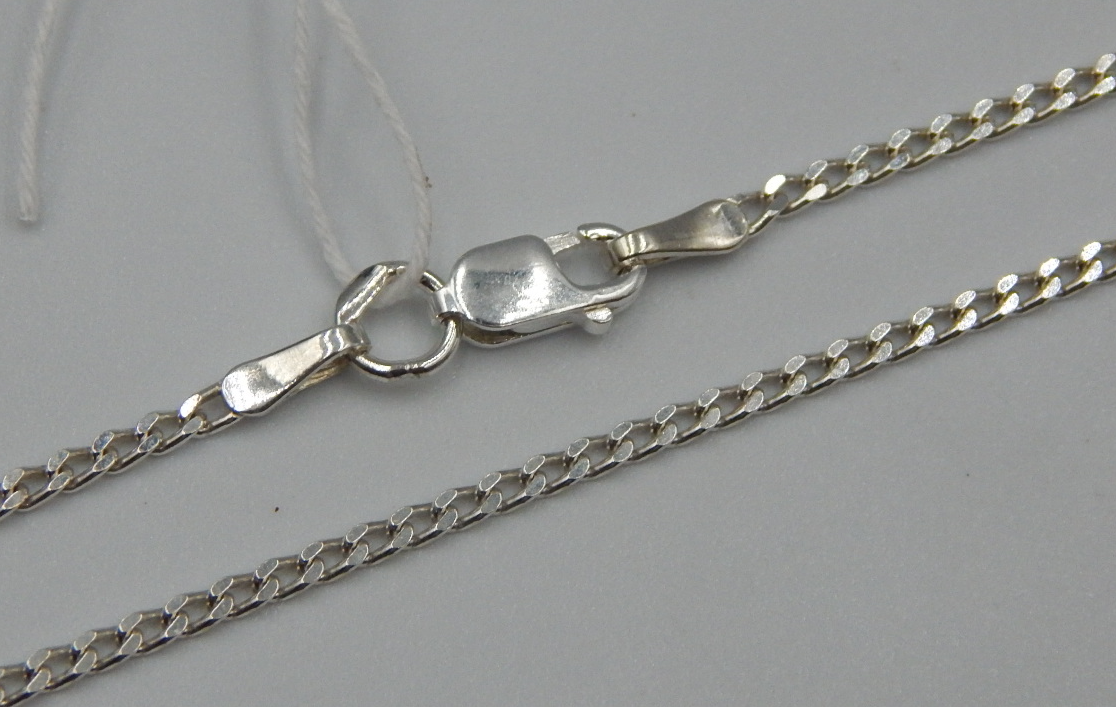 Срібний ланцюг з плетінням панцирне (32546609) 0