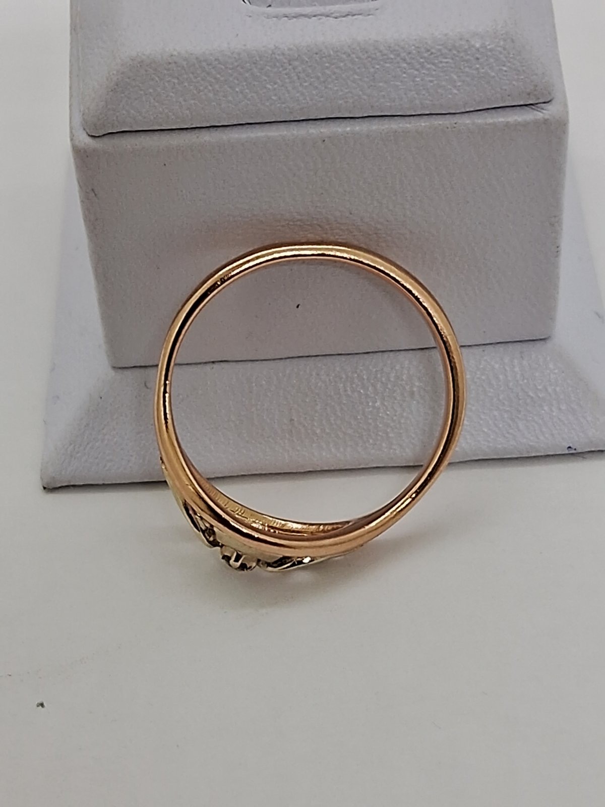 Кольцо из красного и белого золота с цирконием (33500141) 2