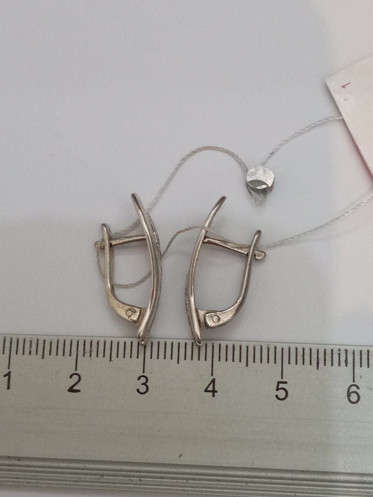 Серебряные серьги с цирконием (29030197) 5