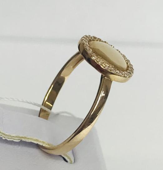 Кольцо из красного золота с цирконием (28835253) 1