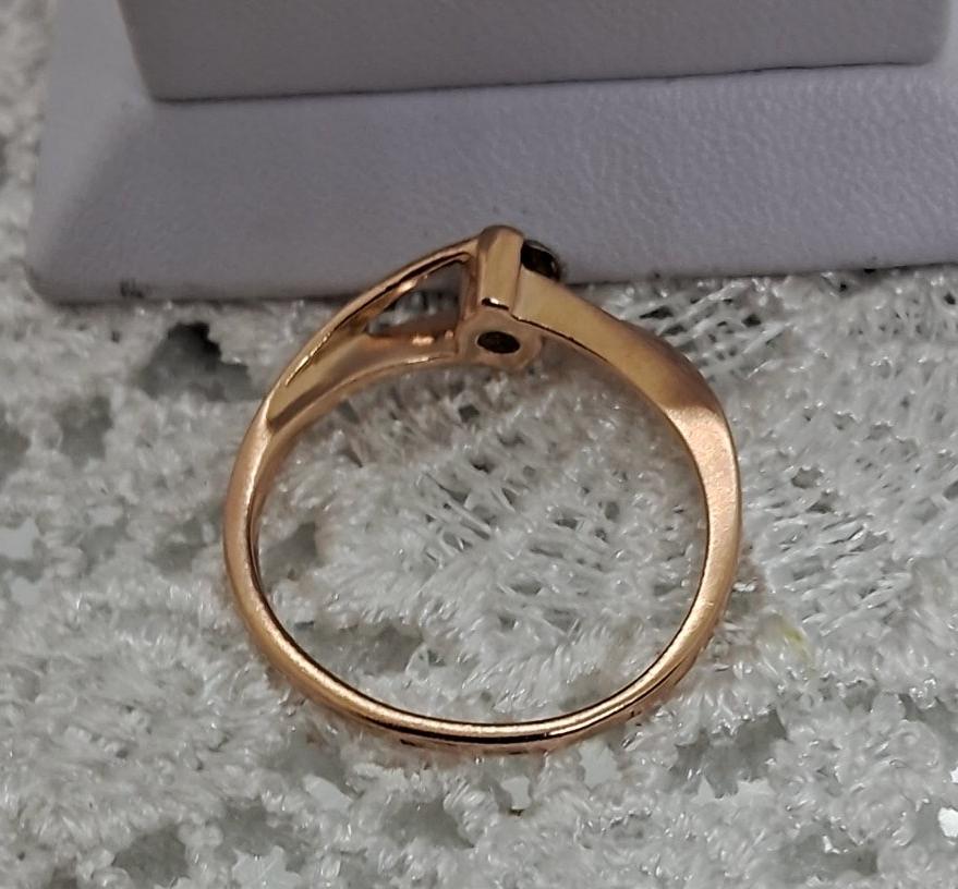 Кольцо из красного золота с цирконием (32880359) 4