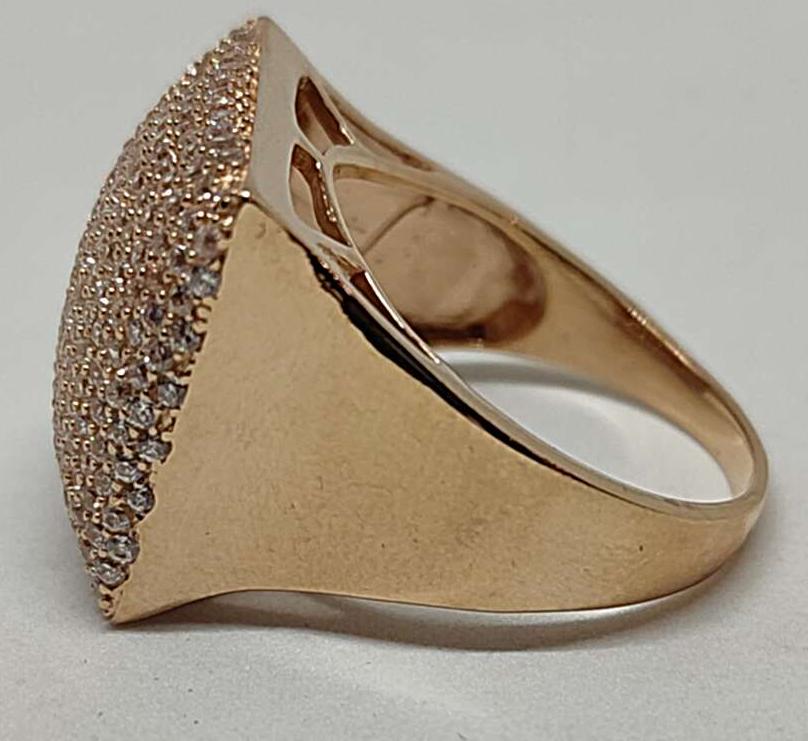 Перстень из красного золота с цирконием (33074018)  4