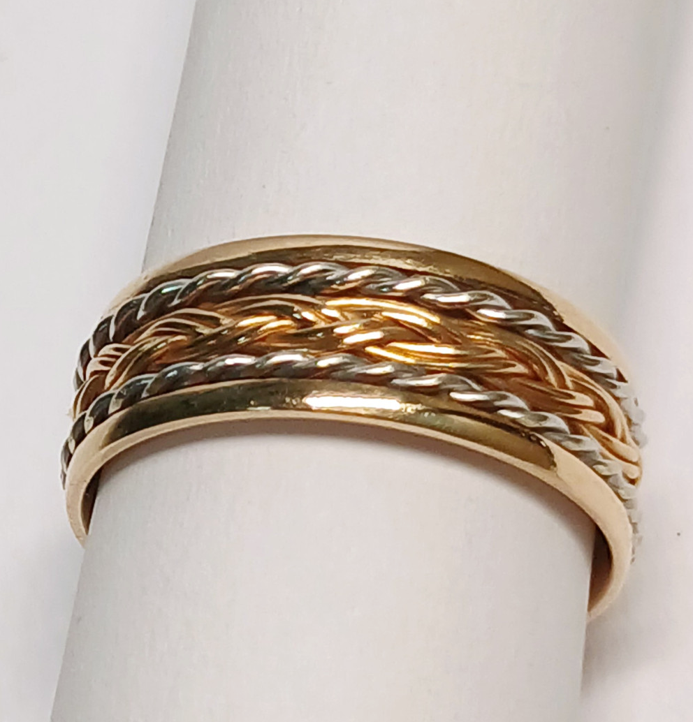 Обручальное кольцо из красного и белого золота (33752785) 0