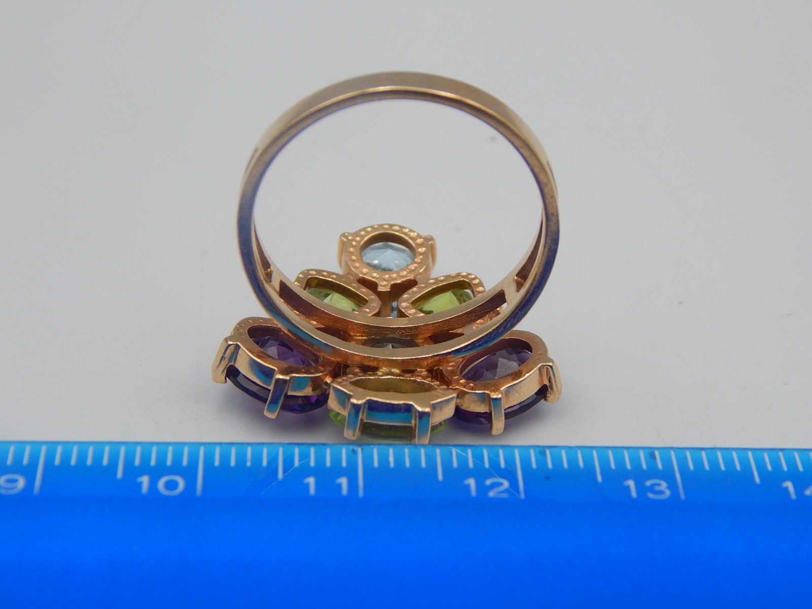 Кольцо из красного золота с цирконием (32002021) 3