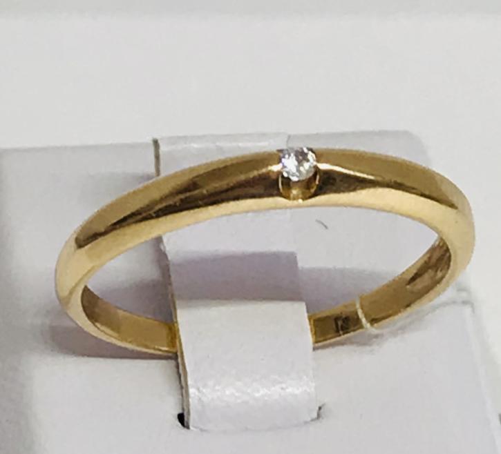 Кольцо из красного золота с цирконием (28954463) 1