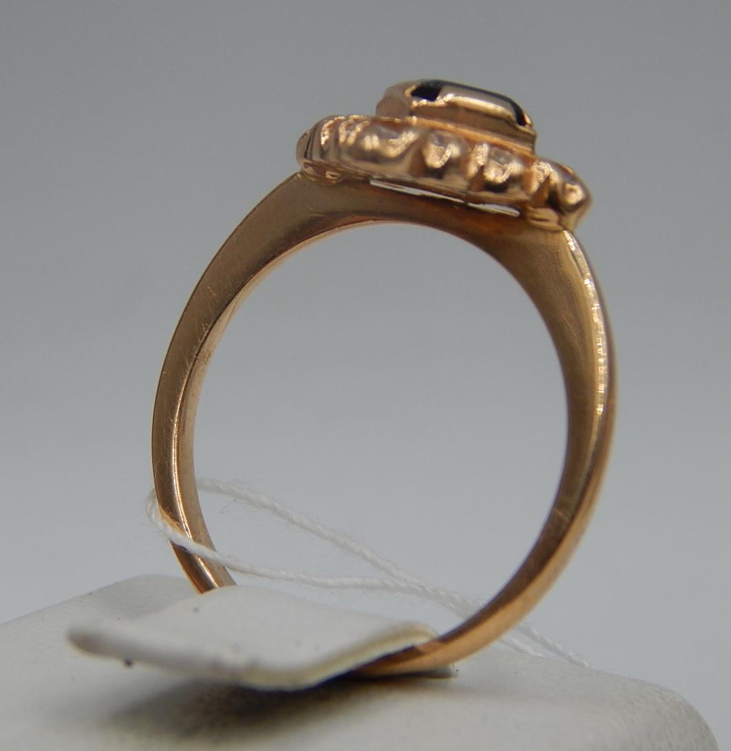 Кольцо из красного золота с цирконием (32376558) 4