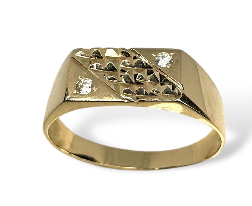 Перстень із червоного золота з цирконієм (33471392) 2