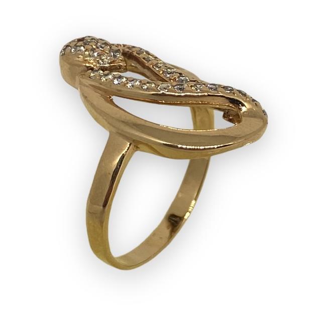Кольцо из красного золота с цирконием (29312676)  1