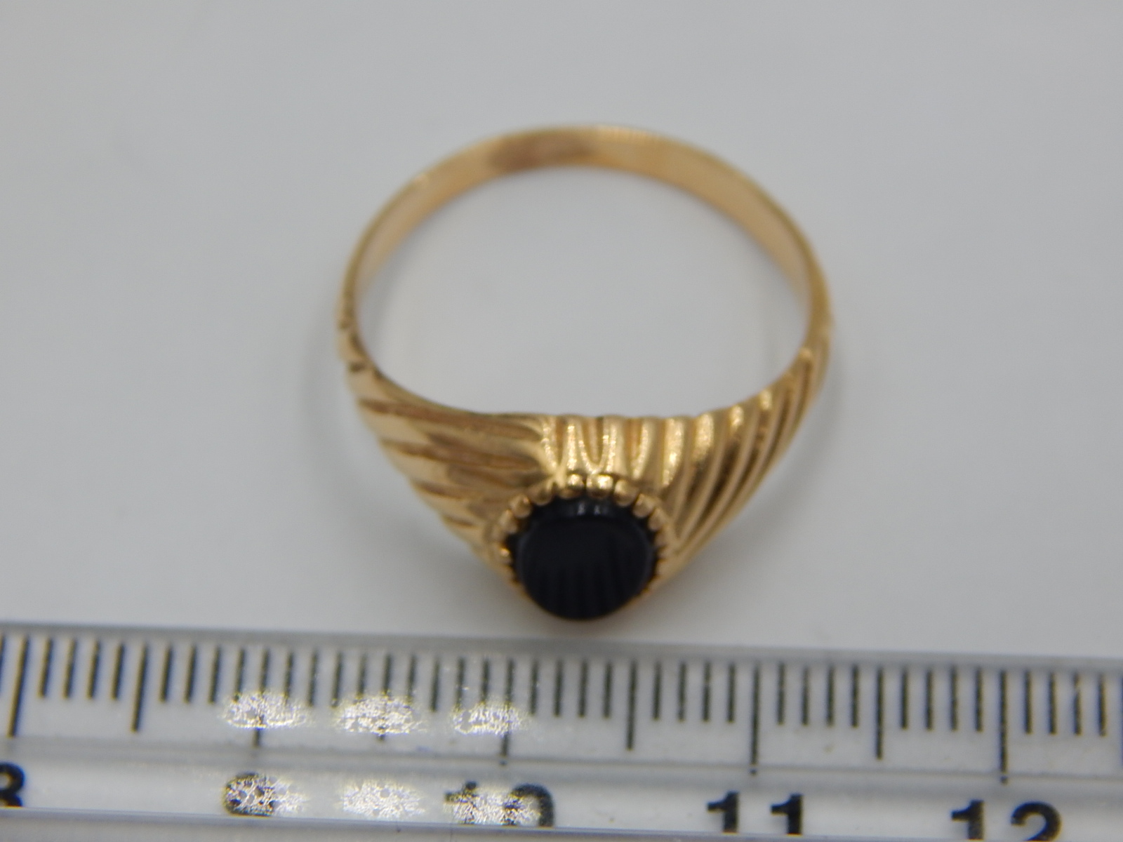 Кольцо из желтого золота с ониксом (28199825) 7