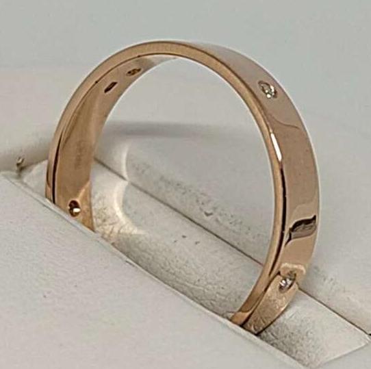 Обручальное кольцо из красного золота с бриллиантом (-ми) (32091465) 3