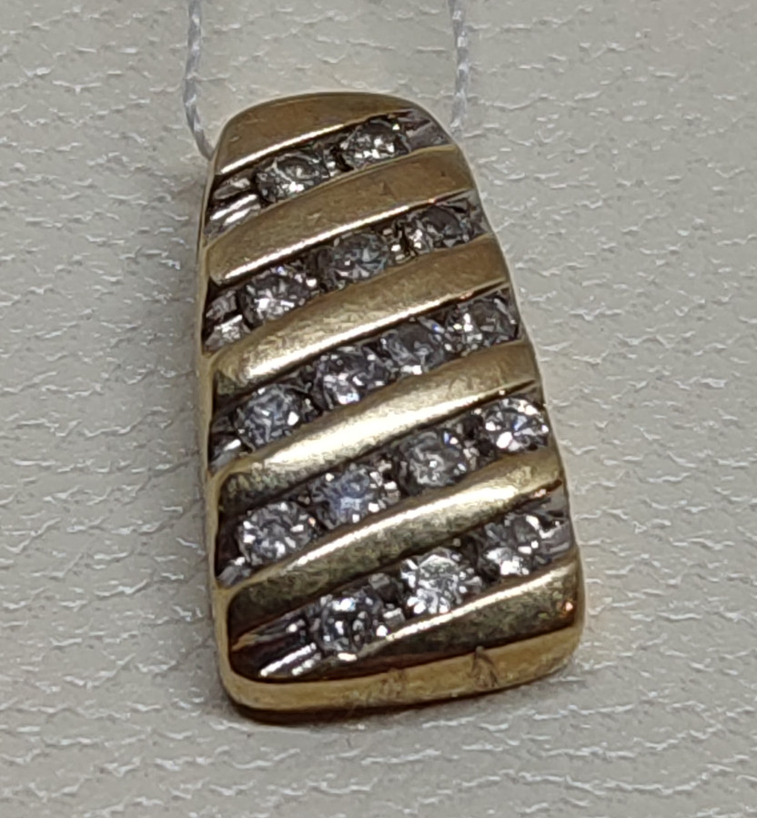 Кулон из красного золота с бриллиантом (-ми) (27417425) 0