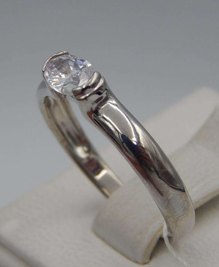 Серебряное кольцо с цирконием (30853518) 3