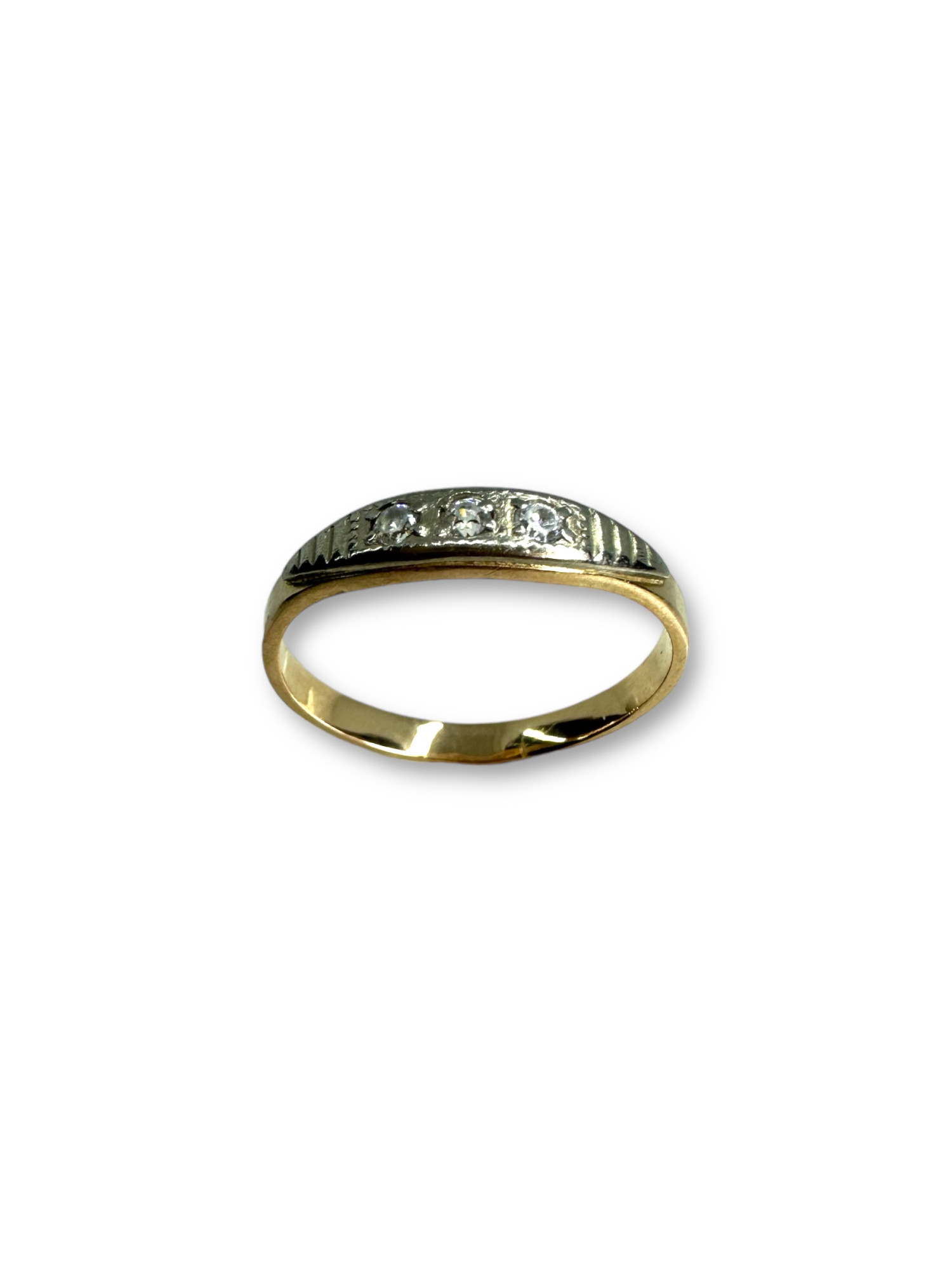 Кольцо из красного и белого золота с цирконием (31844995) 1