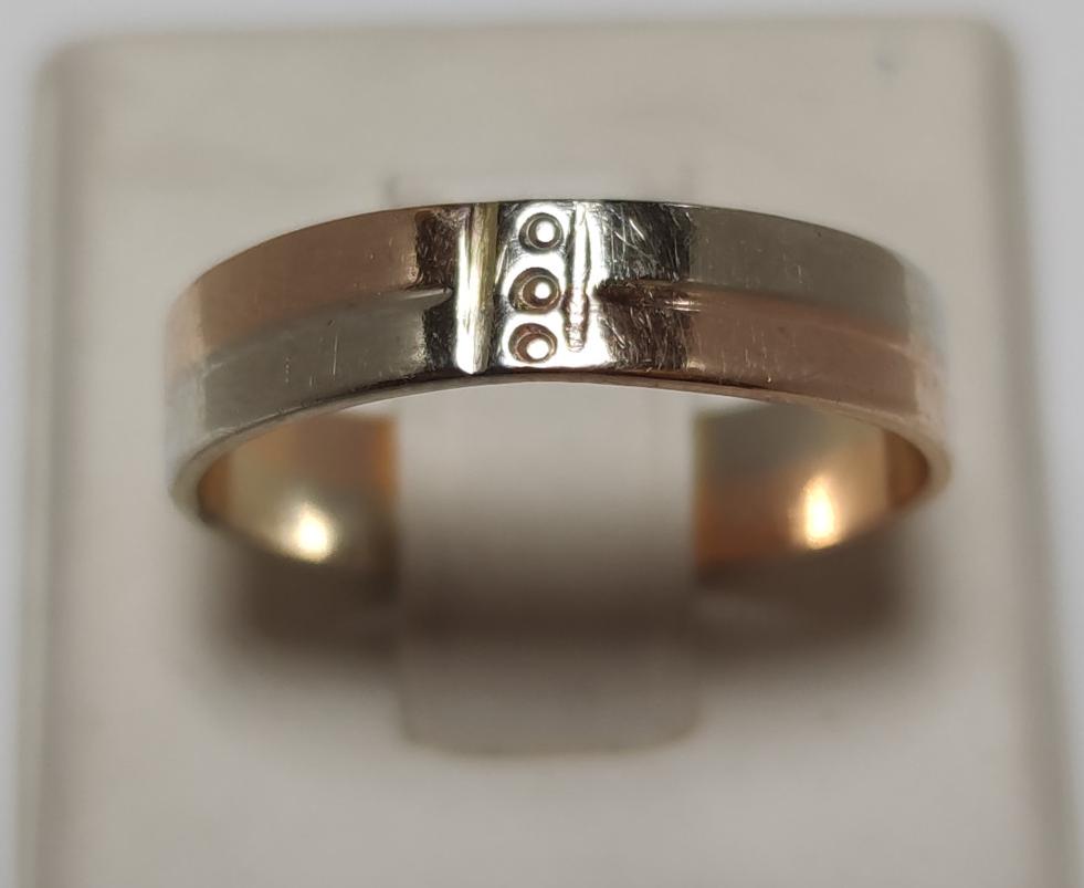 Обручальное кольцо из красного и белого золота (33627226) 0