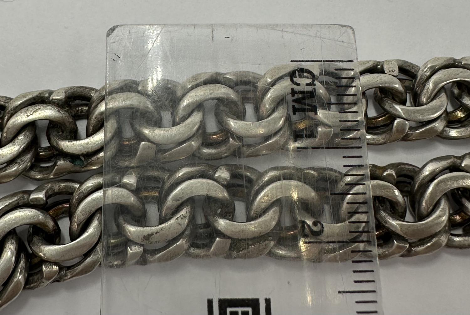 Серебряная цепь с плетением Бисмарк (33479825) 2