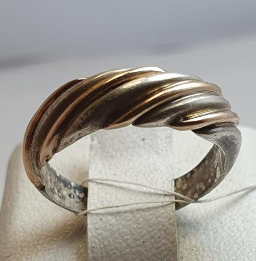 Серебряное кольцо с позолотой (33596235) 2
