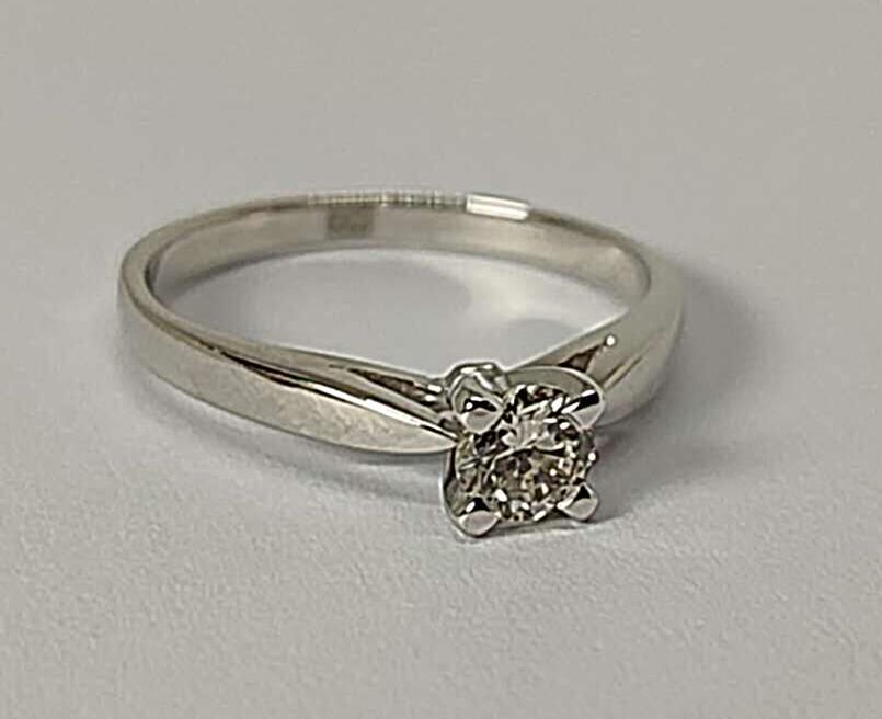 Кольцо из белого золота с бриллиантом (-ми) (33735034) 4