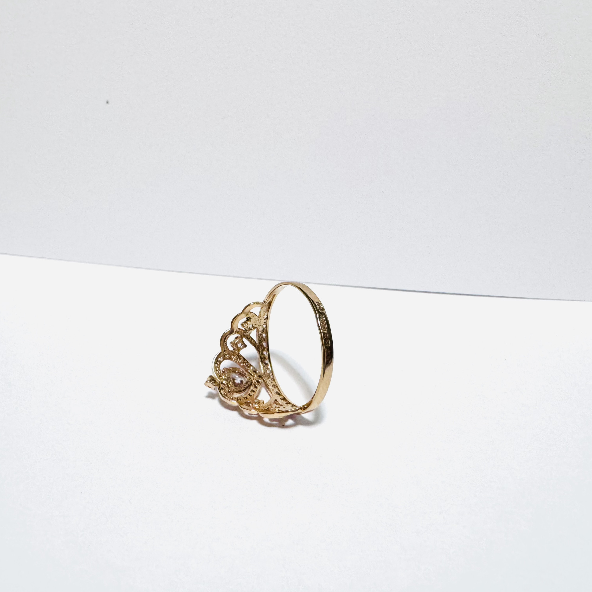 Кольцо из красного золота с цирконием (33644951) 5