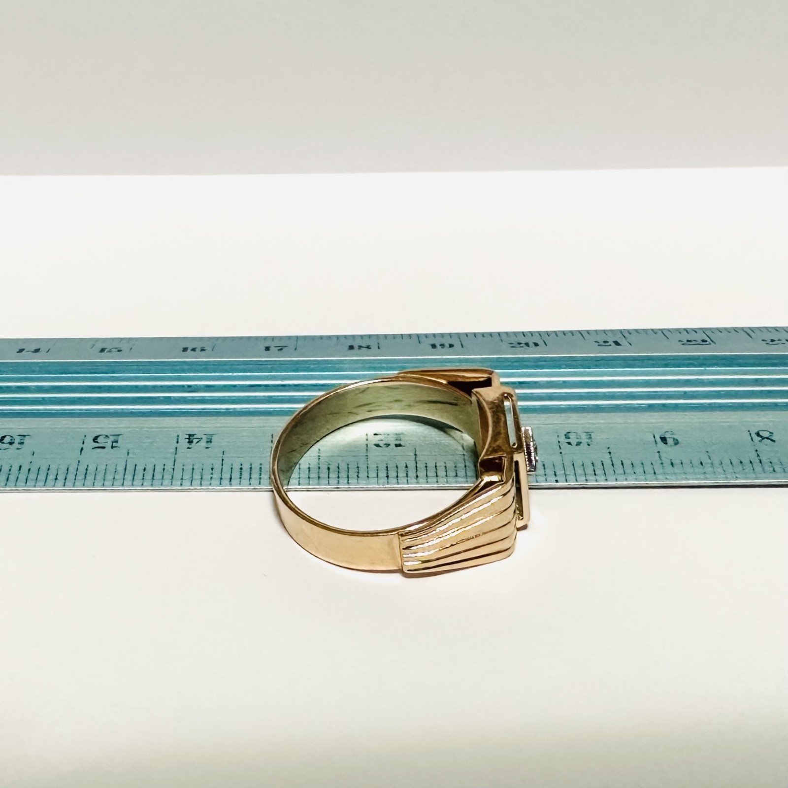Перстень з червоного та білого золота з цирконієм (33197168) 3