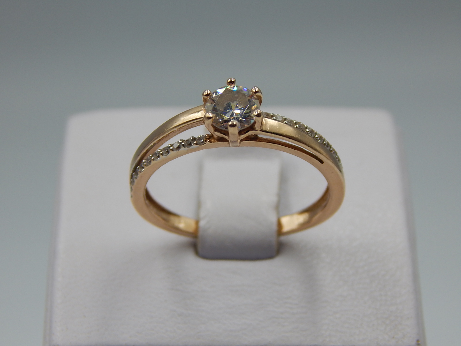 Кольцо из красного золота с цирконием (33431771)  1