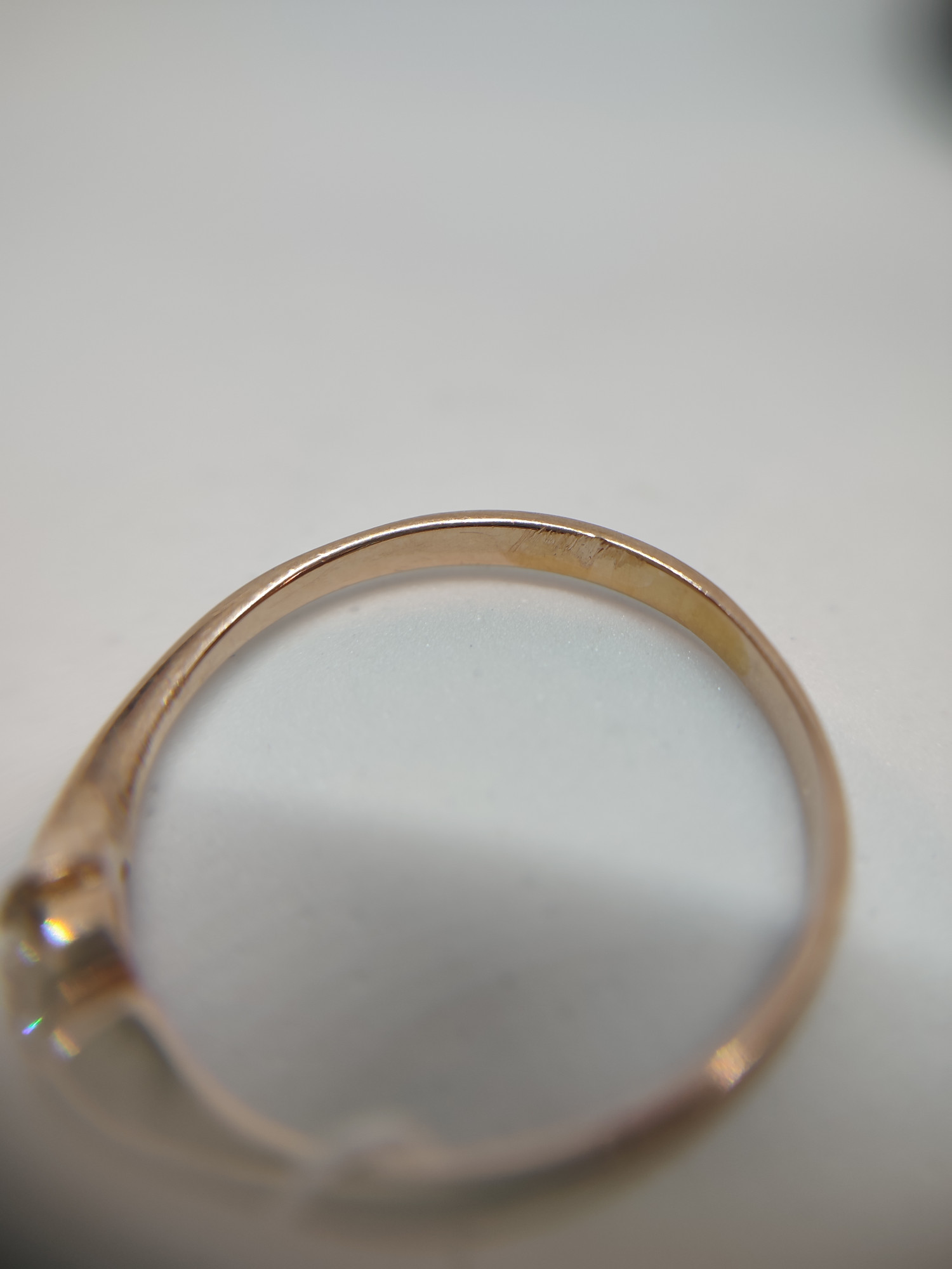 Кольцо из красного золота с бриллиантом (-ми) (27418378) 4