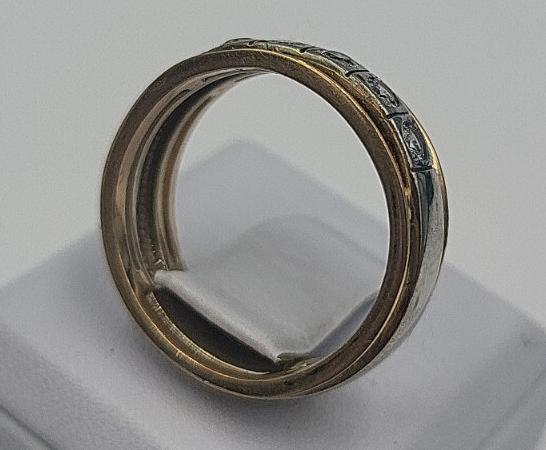 Кольцо из красного и белого золота с цирконием (29874305) 2