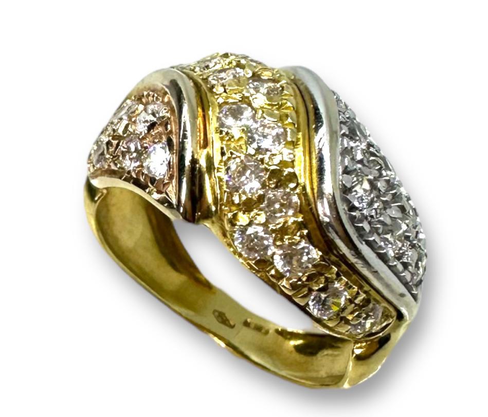 Кольцо из красного, желтого и белого золота с цирконием (31034933) 0
