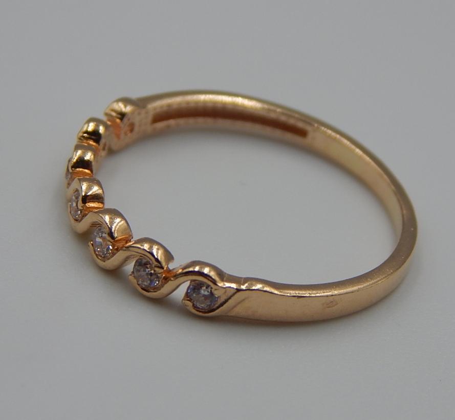 Кольцо из красного золота с цирконием (33725367) 2