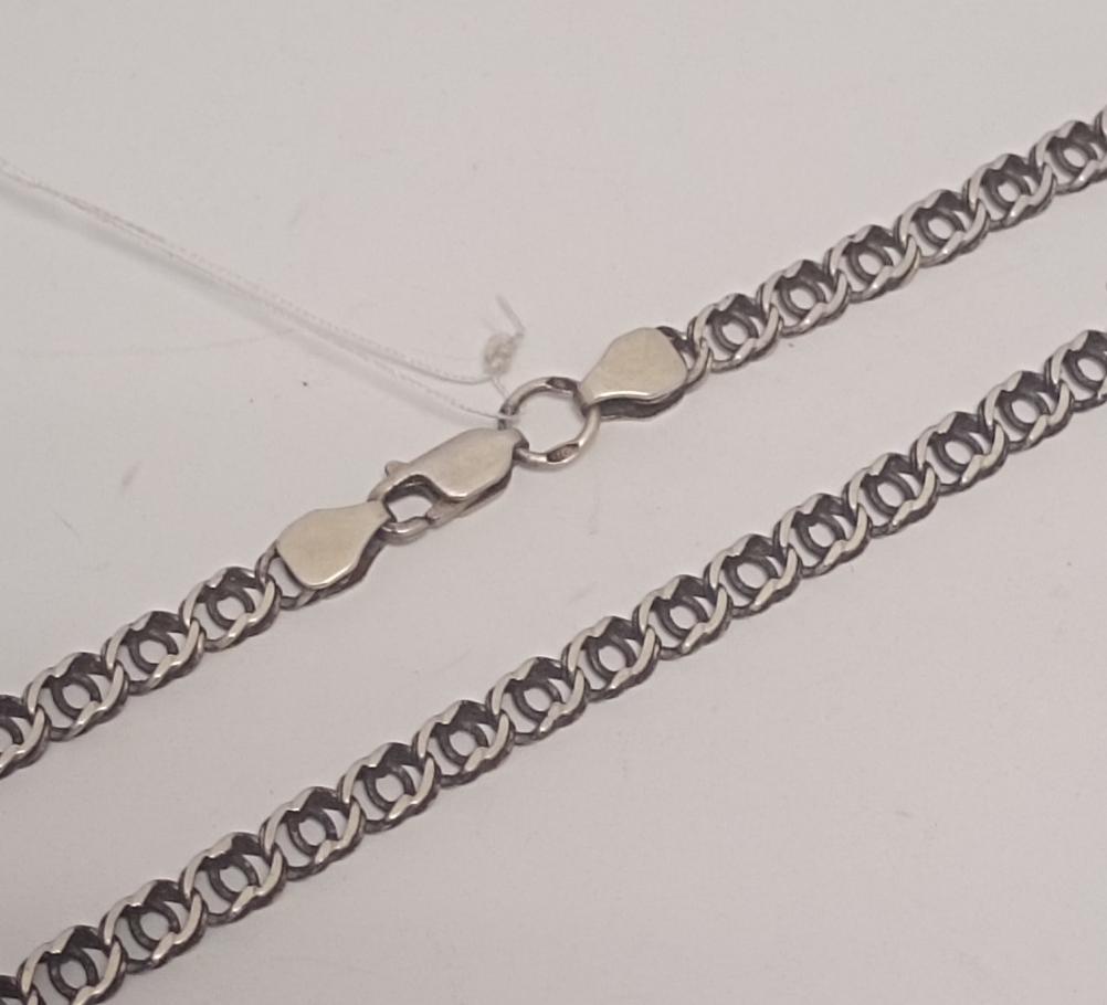 Серебряная цепь с плетением Бисмарк (33821884) 0