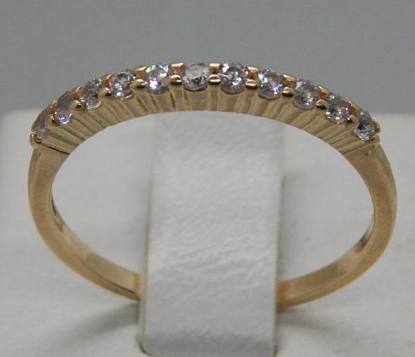 Кольцо из желтого золота с цирконием (30061545) 0