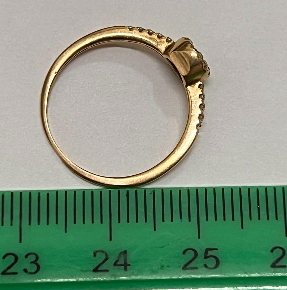 Кольцо из красного золота с цирконием (32716750) 2
