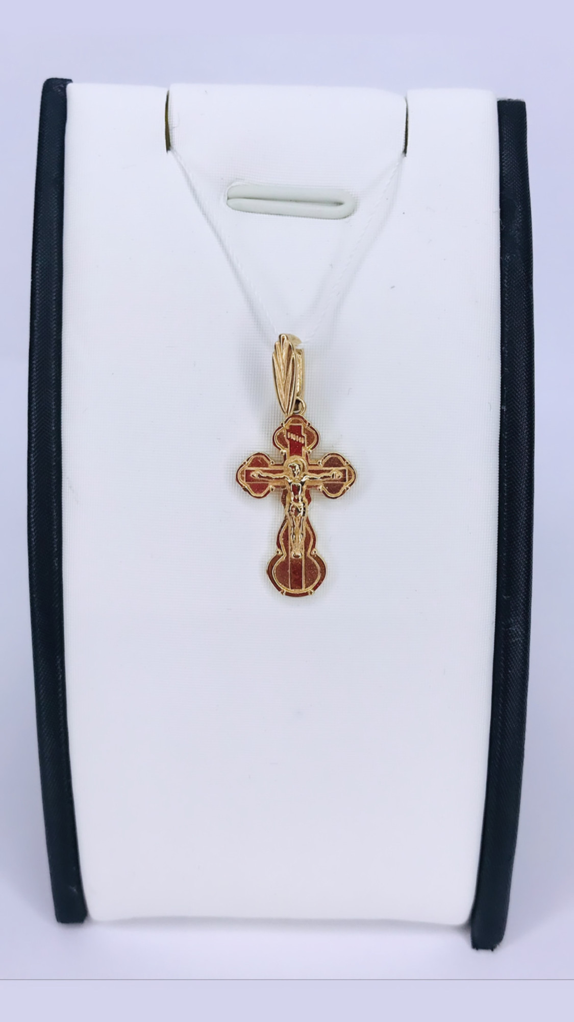 Підвіс-хрест з червоного золота (31533119) 2