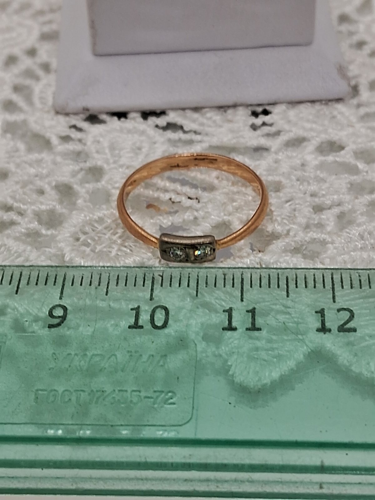 Кольцо из красного и белого золота с бриллиантом (-ми) (32995149)  4