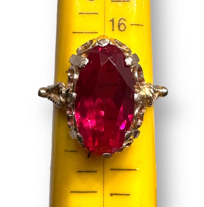 Кольцо из красного золота с цирконием (30178862) 3