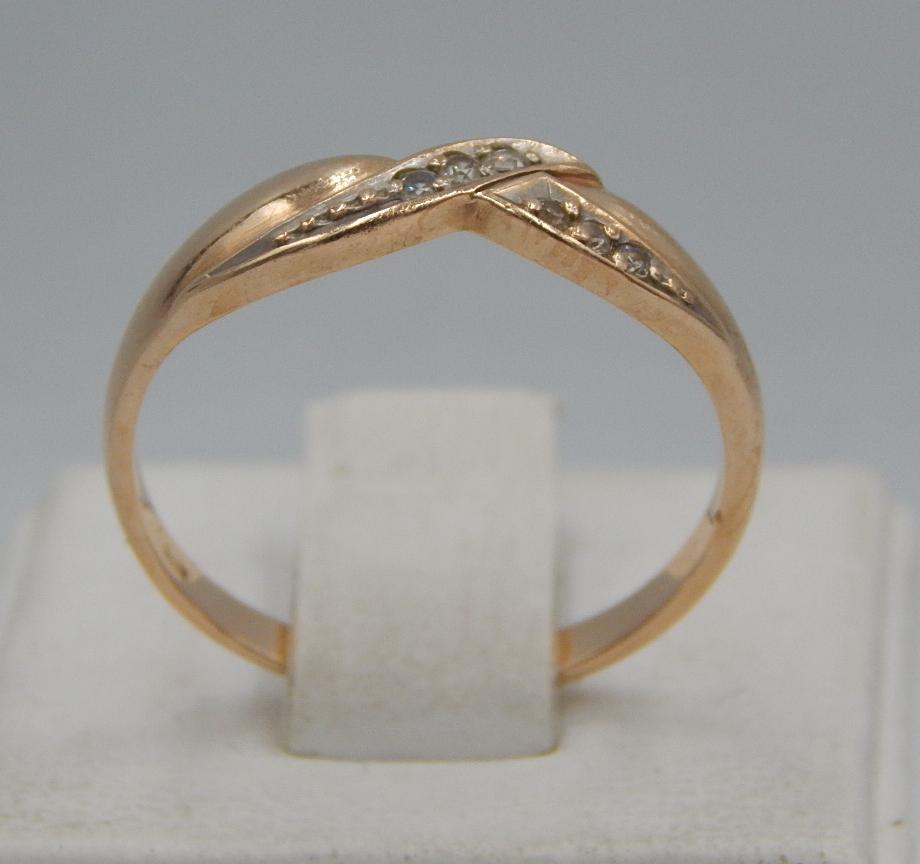 Кольцо из красного золота с цирконием (27752657) 0