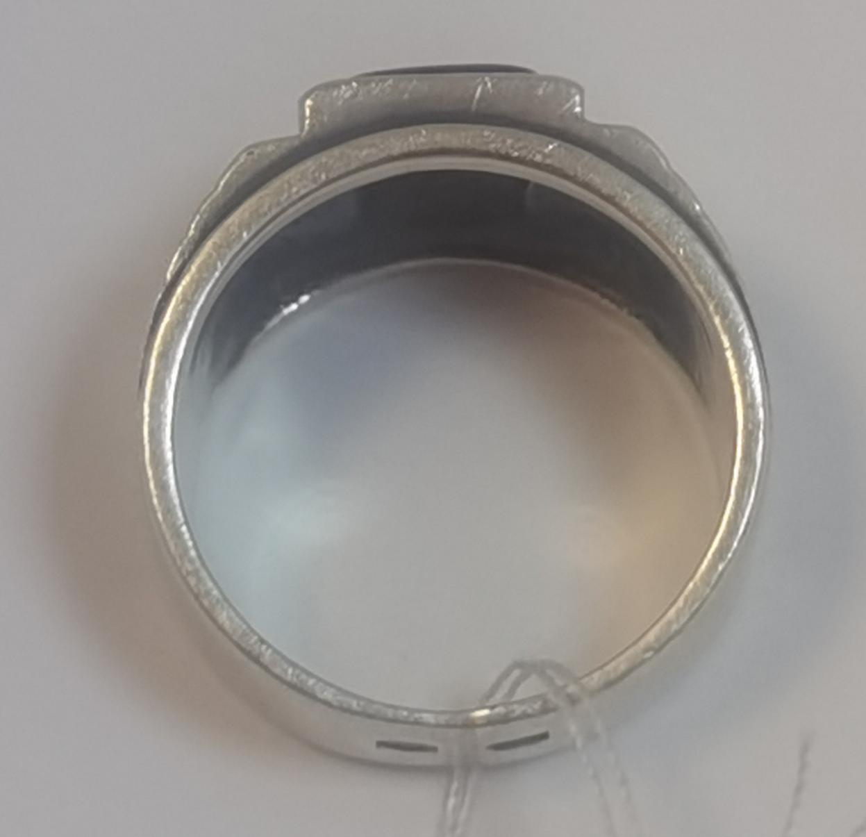 Серебряное кольцо с ониксом (33629644) 1