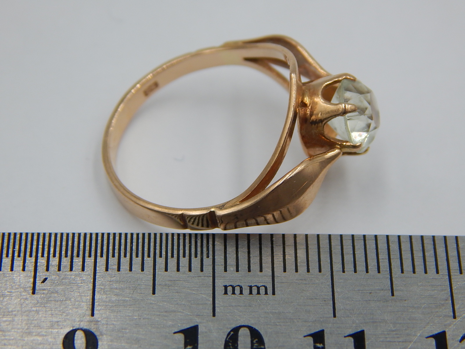 Кольцо из красного золота с цирконием (28255868) 9
