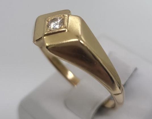 Кольцо из желтого золота с цирконием (33753533)  1